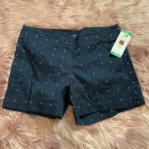 NWT Nautical Anchor Print Stretch Twill Shorts